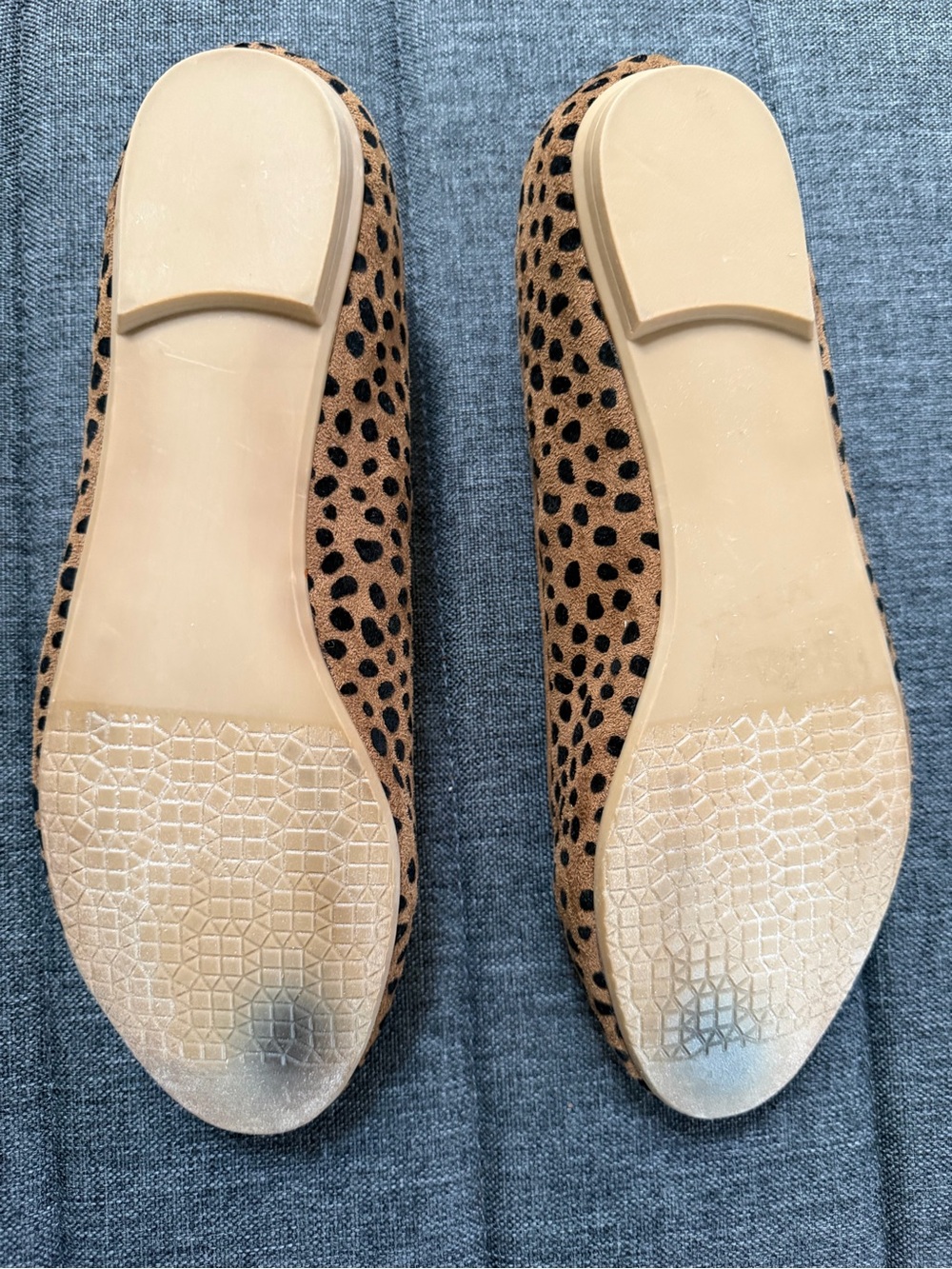 Isaac Mizrahi Leopard Print Mary Jane Flats in Tan and Black - Picture 3 of 6